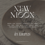 New Moon in Taurus